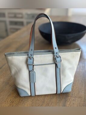 Coach Vintage ‘02 LeatherWare Canvas with Leather Trim Tote